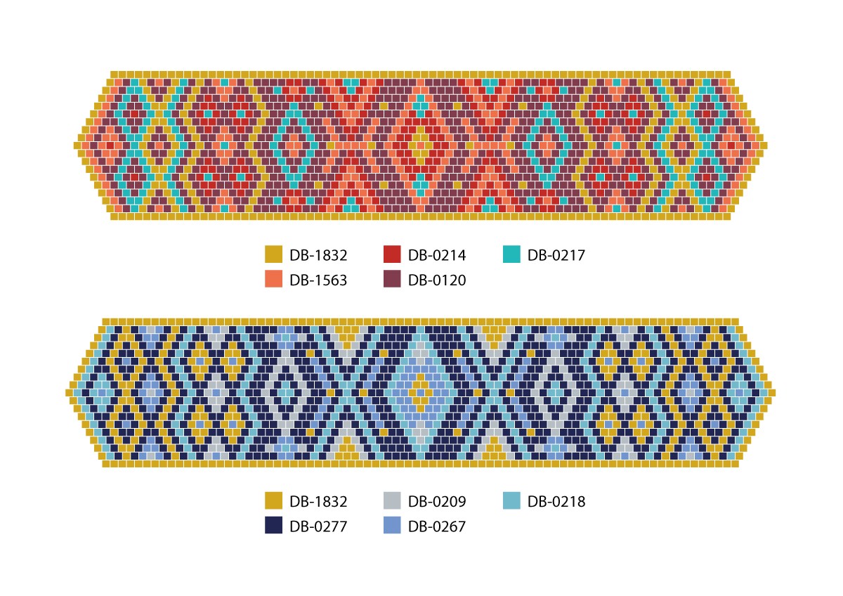 Esquema Tejiendo rejilla Miyuki Puño en Peyote Raro Esquema Tejiendo rejilla Miyuki Puño en Peyote Raro