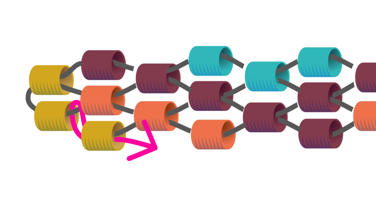 Tejiendo rejilla Miyuki Puño en Peyote Raro : Paso 8 Tejiendo rejilla Miyuki Puño en Peyote Raro : Paso 8