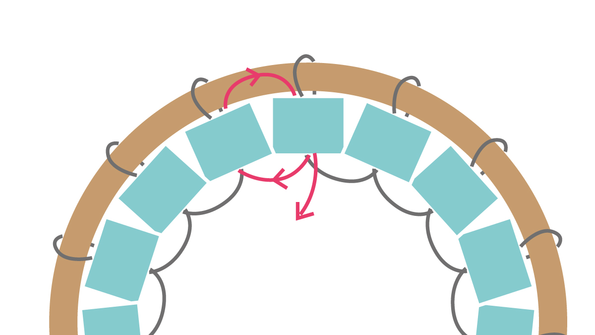 Collar Miyuki con colgante redondo Brick Stitch : Paso 4