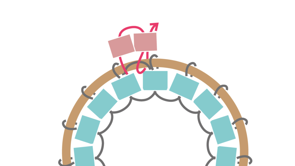 Collar Miyuki con colgante redondo Brick Stitch : Paso 6