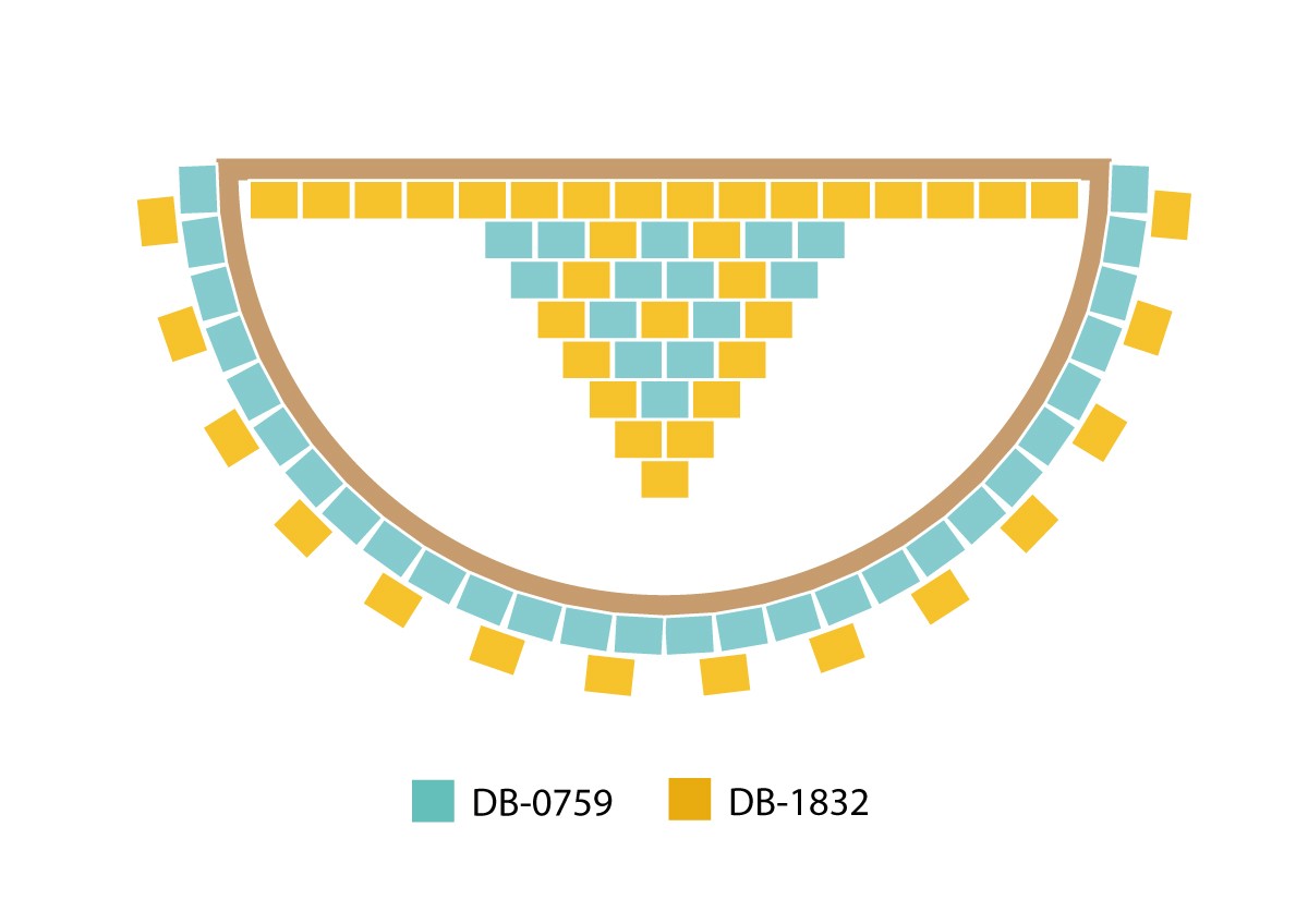 Esquema Pendientes semicirculares Miyuki Brick Stitch