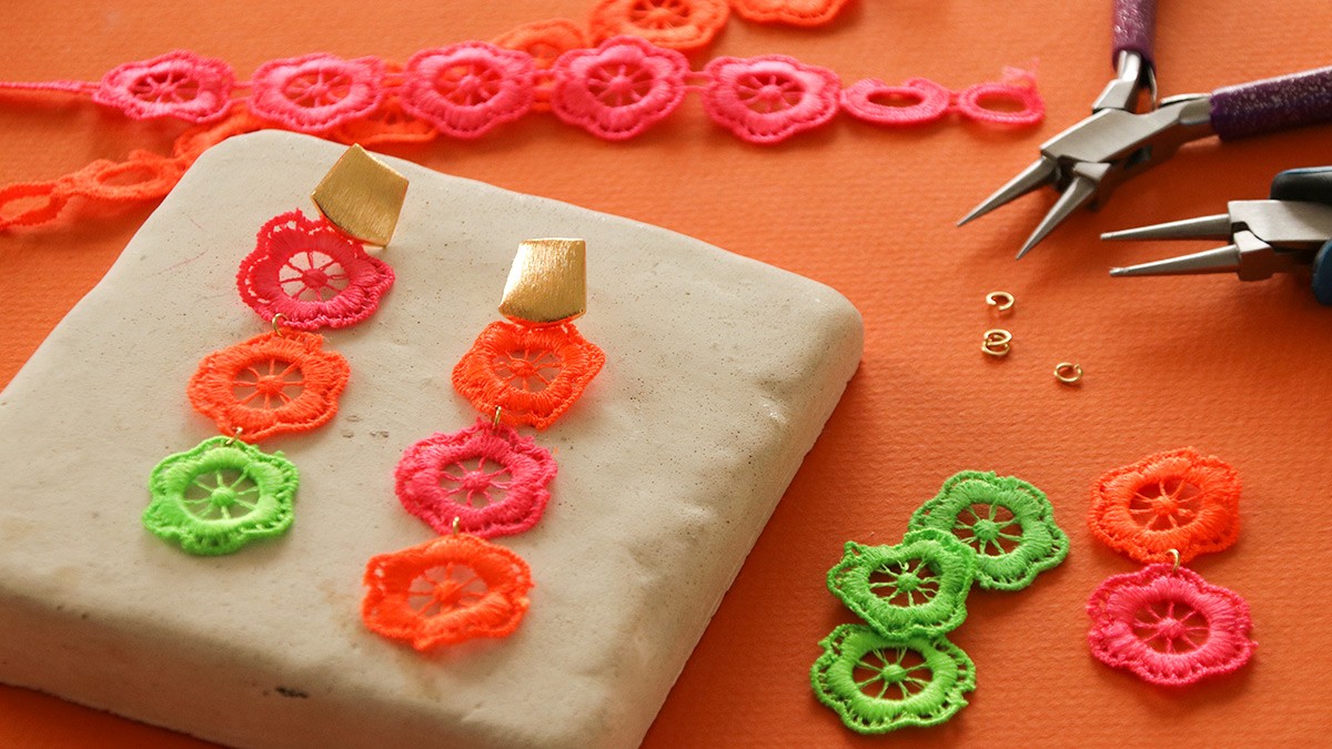 Pendientes flor : Paso 4 Pendientes flor : Paso 4