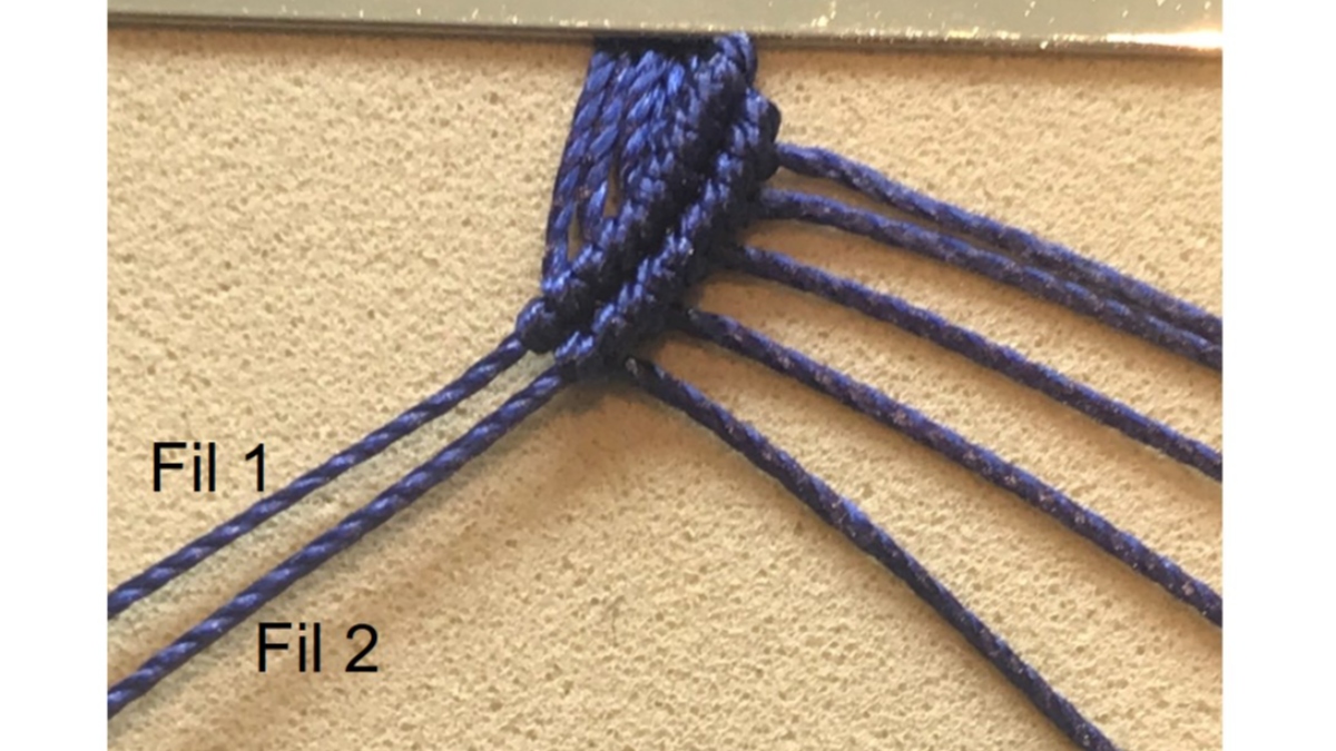 Pulsera de micro macramé para hombre : Paso 11