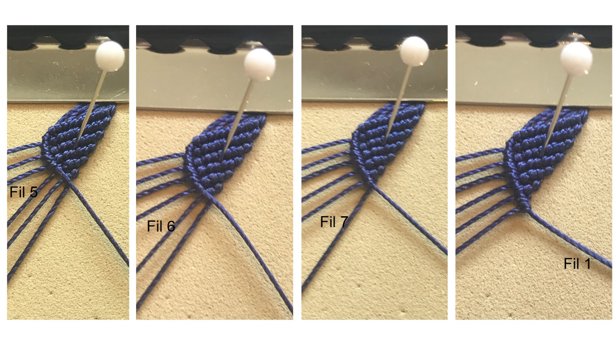 Pulsera de micro macramé para hombre : Paso 19