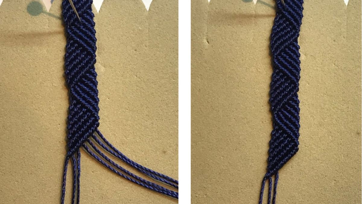 Pulsera de micro macramé para hombre : Paso 31