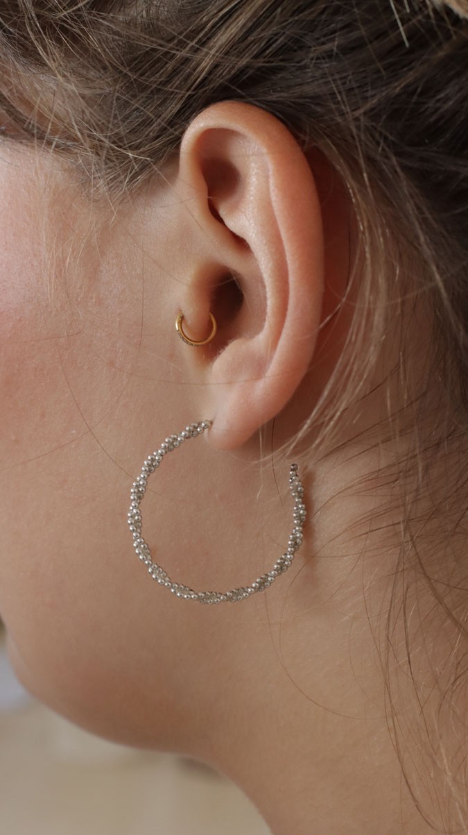 Tuto - Pendientes de aro trenzados en plata de ley 925