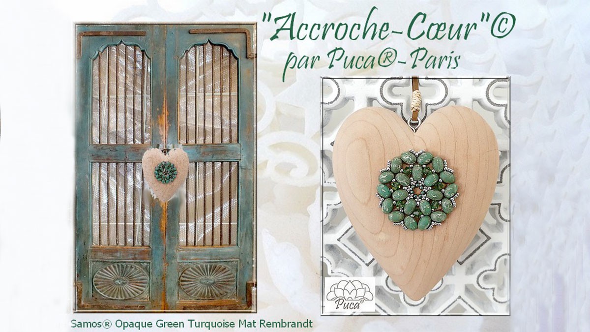 Esquema Cierre corazón con cuentas de Samos de Puca® diagrama