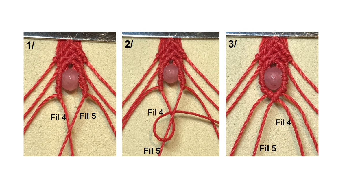 Pulsera de micromacramé y piedras preciosas : Paso 19 Pulsera de micromacramé y piedras preciosas : Paso 19