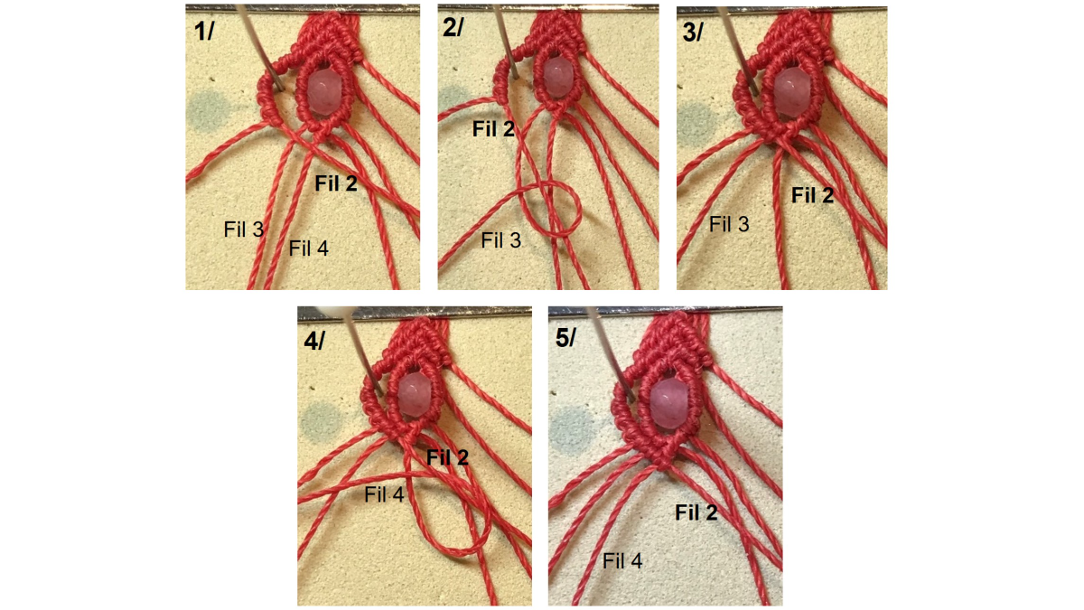 Pulsera de micromacramé y piedras preciosas : Paso 21 Pulsera de micromacramé y piedras preciosas : Paso 21