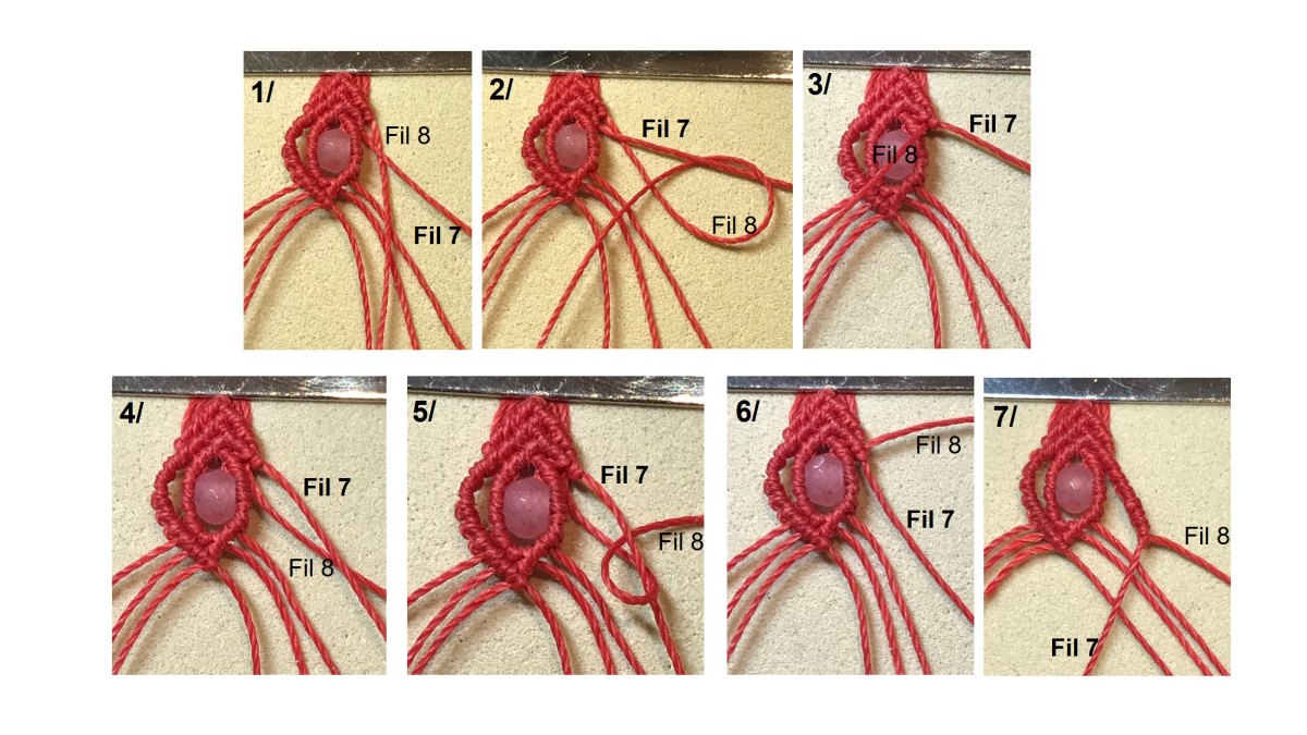 Pulsera de micromacramé y piedras preciosas : Paso 22 Pulsera de micromacramé y piedras preciosas : Paso 22