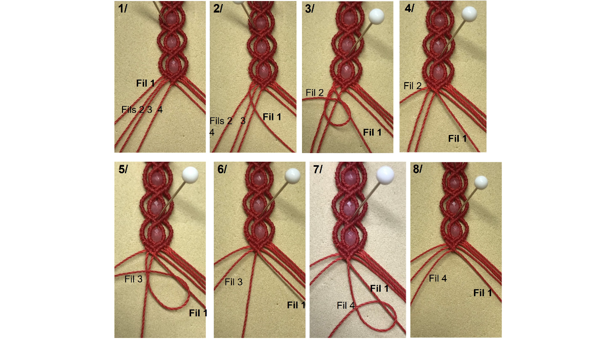 Pulsera de micromacramé y piedras preciosas : Paso 34 Pulsera de micromacramé y piedras preciosas : Paso 34