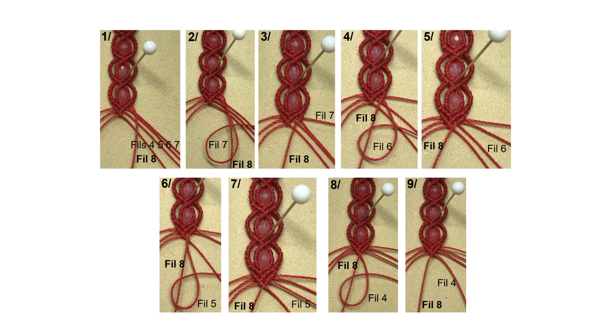 Pulsera de micromacramé y piedras preciosas : Paso 35 Pulsera de micromacramé y piedras preciosas : Paso 35