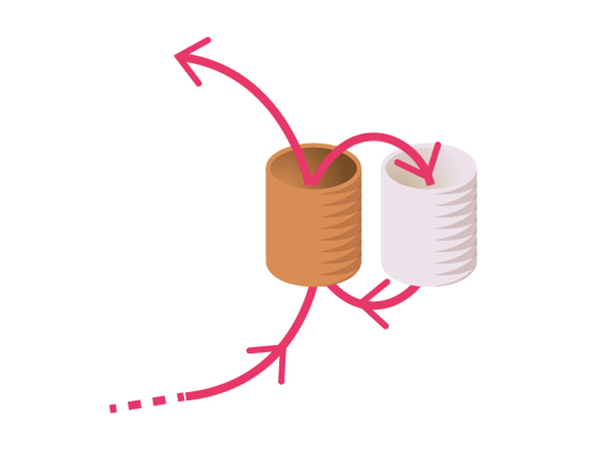 Pendientes en punto de ladrillo doble con rocallas : Paso 2
