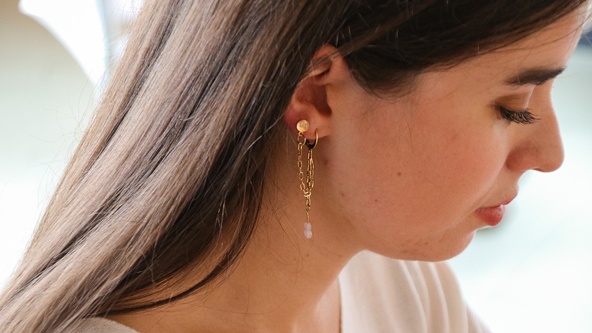 Tutorial fácil, pendientes de piedras preciosas de cuarzo desparejadas