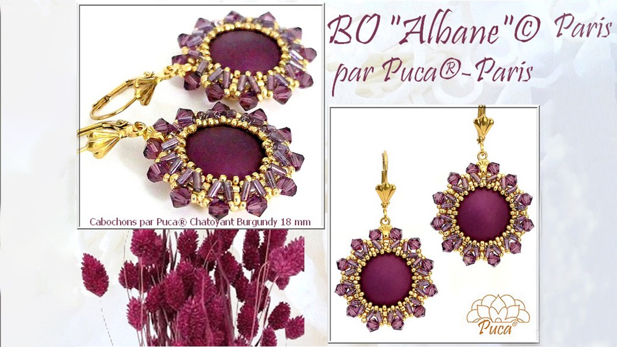 Esquema Pendientes Albane con perlas de Puca®, diseño de Puca