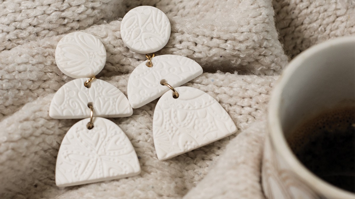 Boucles d'Oreilles Pâte Fimo inspiration Hygge