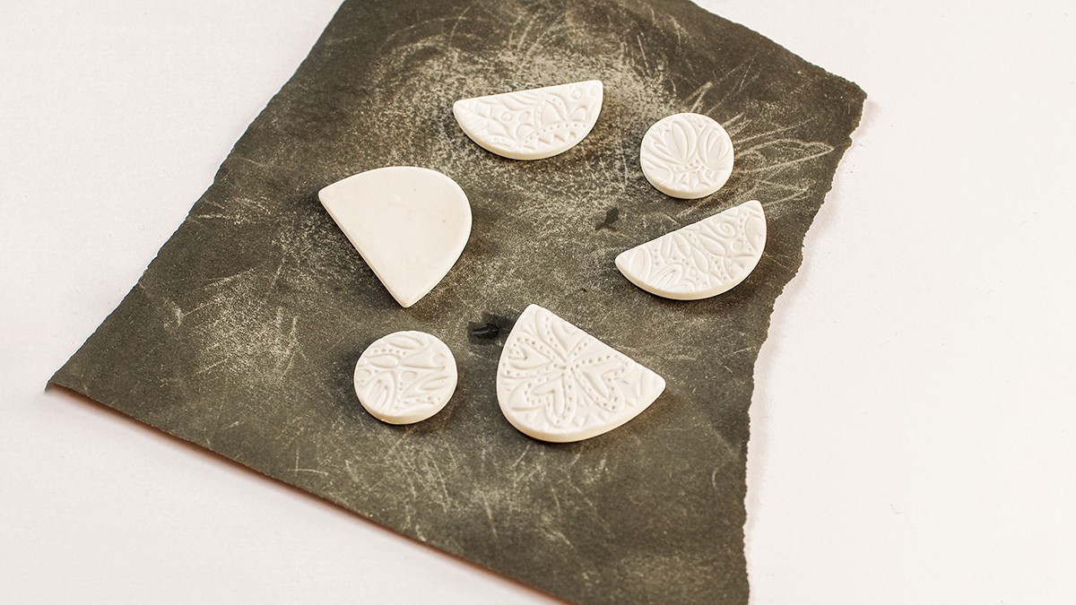 Pendientes Hygge de arcilla polimérica : Paso 5