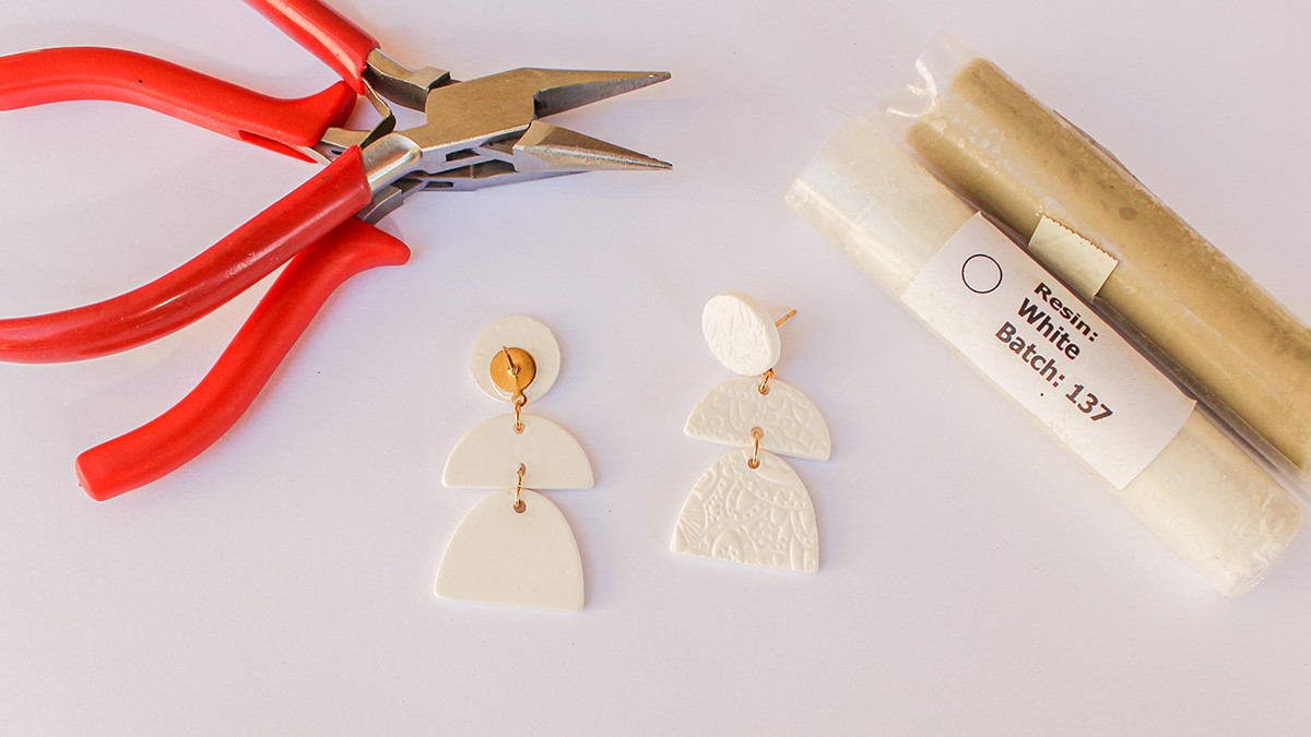 Pendientes Hygge de arcilla polimérica : Paso 7