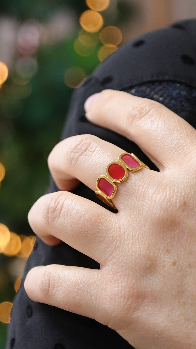 Anillo multicolor DIY de resina con LED UV