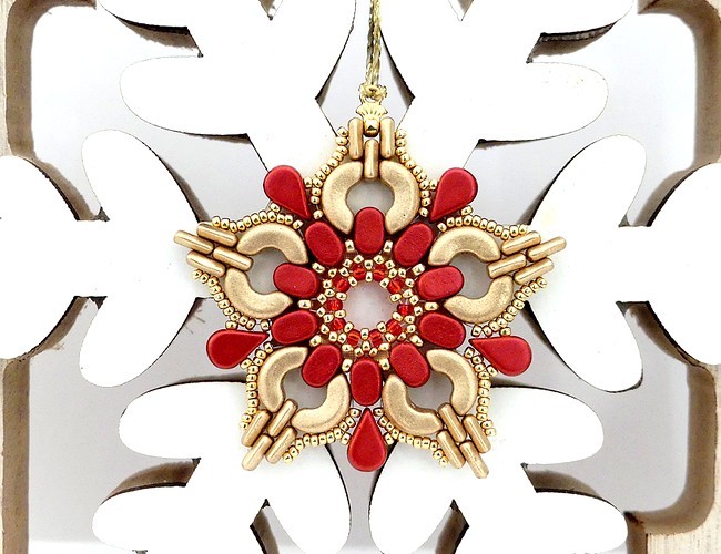 Esquema Copo de nieve navideño de Puca Esquema Copo de nieve navideño de Puca