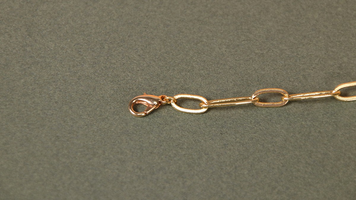 Pulsera Ovalada De Acero Inoxidable Con Cadena De Eslabones Dorados Clásicos Y Simples, Con Cierre De Clip