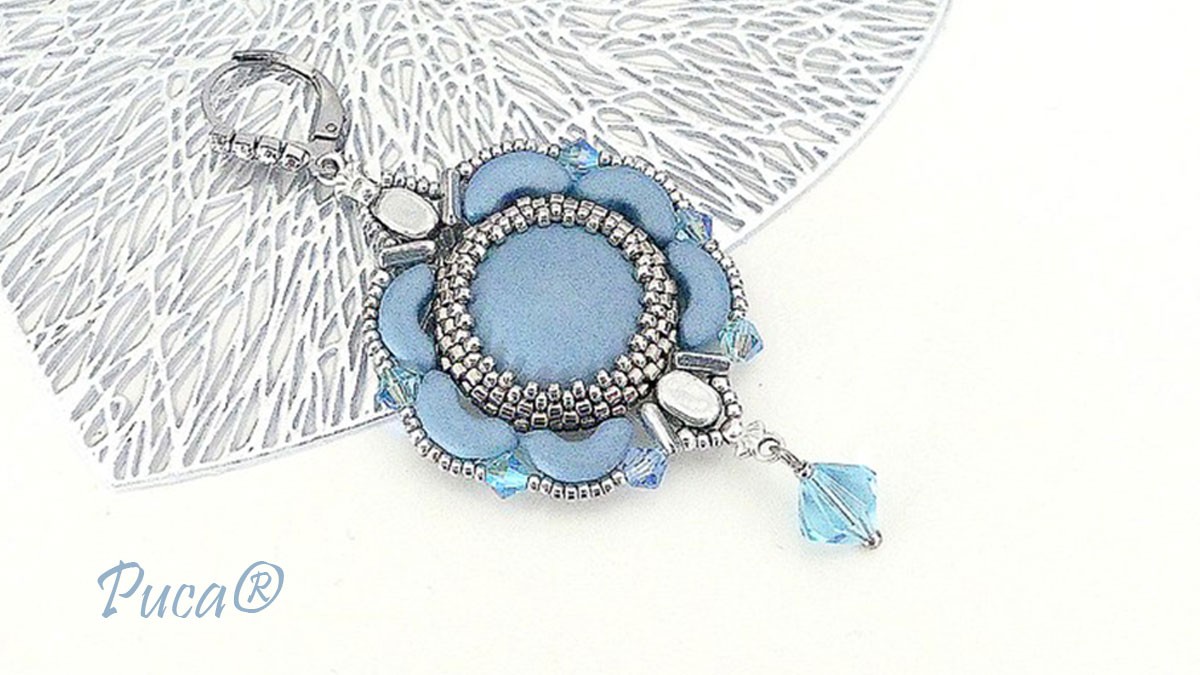 Esquema Pendientes Noélia con cabujón de Puca® - Puca Esquema Pendientes Noélia con cabujón de Puca® - Puca