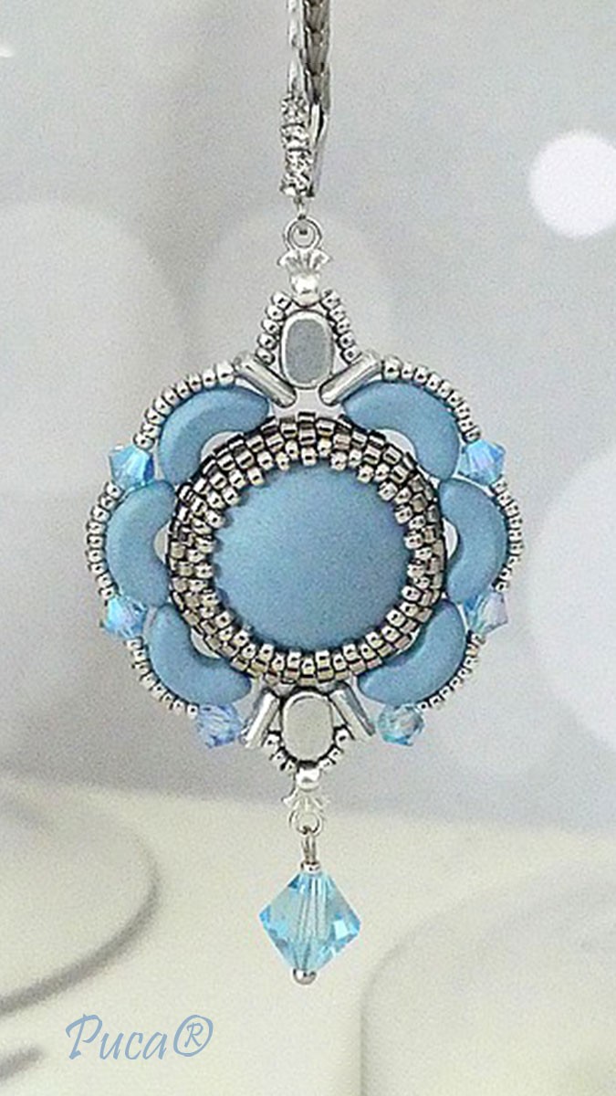 Esquema Pendientes Noélia con cabujón de Puca® - Puca Esquema Pendientes Noélia con cabujón de Puca® - Puca