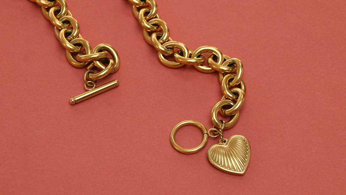 Collar con cierre en T y colgante de corazón : Paso 2 Collar con cierre en T y colgante de corazón : Paso 2