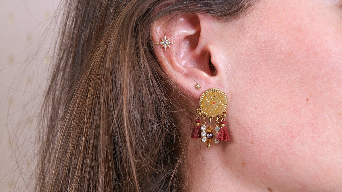 Esquema Pendientes con borlas personalizables Esquema Pendientes con borlas personalizables