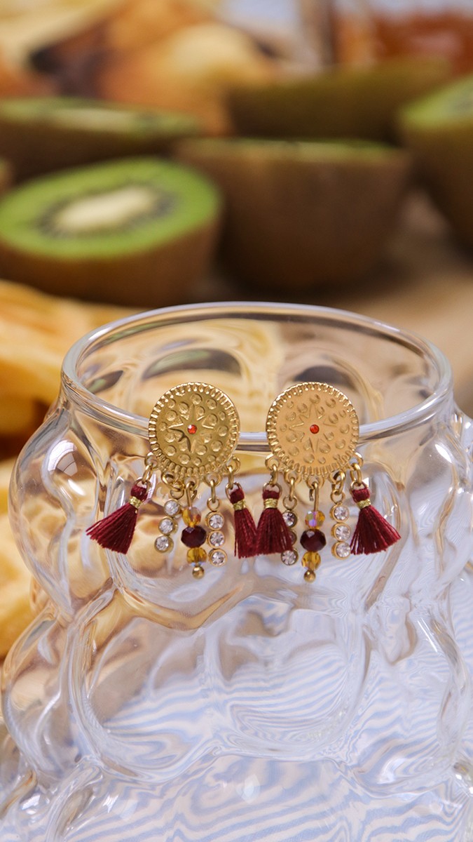 Esquema Pendientes con borlas personalizables Esquema Pendientes con borlas personalizables