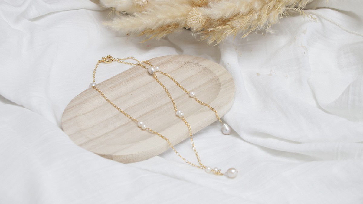 DIY de la boda - joya sin respaldo collar de perlas PureCrystal