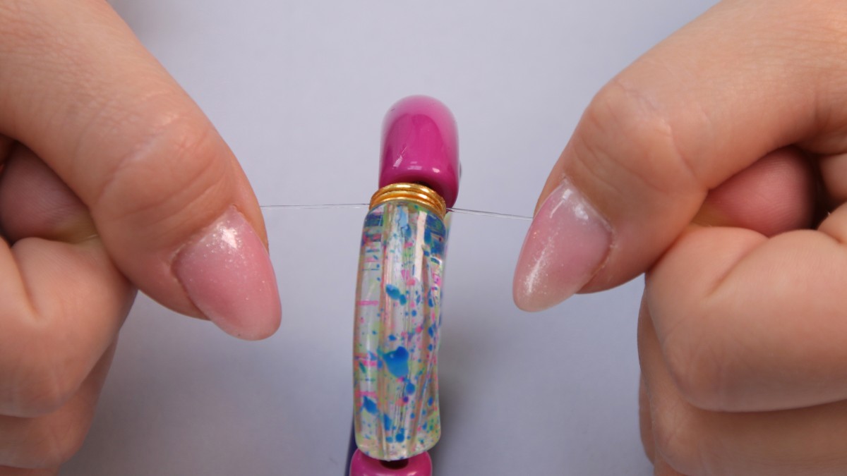 Pulseras de tubos de colores : Paso 2