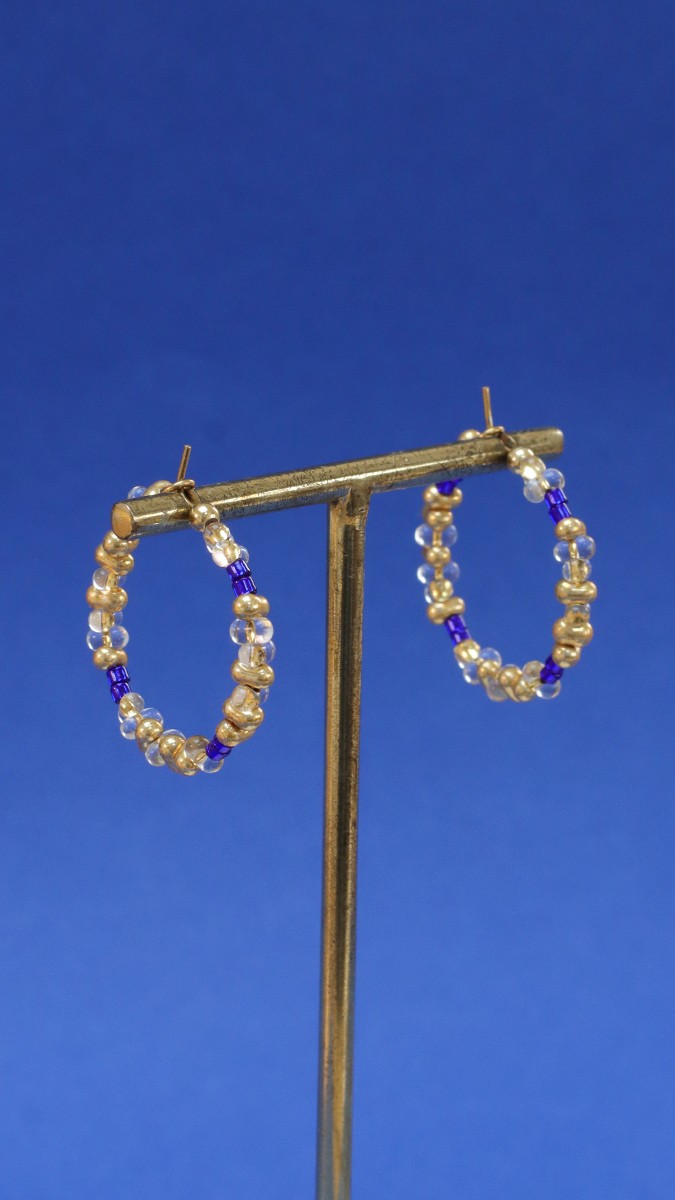 Esquema Pendientes de aro de cuentas Miyuki Berry Beads y Miyuki Delica