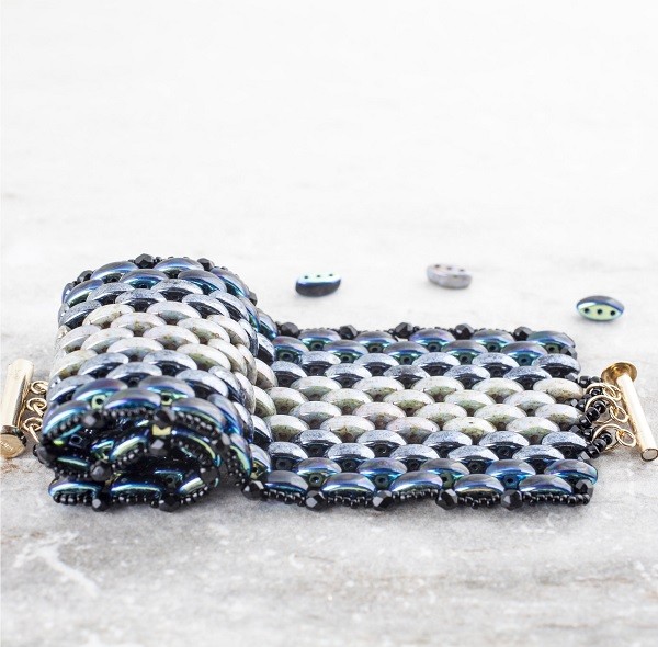 Esquema Pulsera con cuentas Cali y Miyuki Delicas