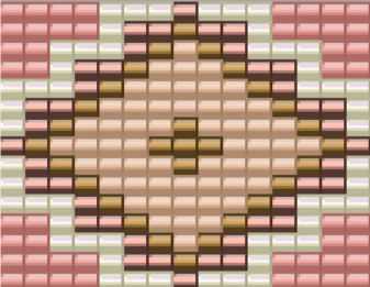 Esquema Pulsera con tejido central y micro macramé Esquema Pulsera con tejido central y micro macramé