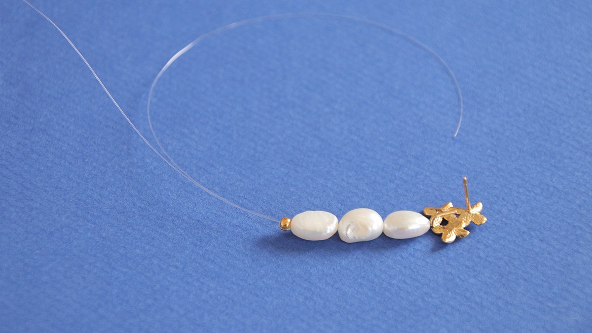 Pendientes de perlas de agua dulce : Paso 6 Pendientes de perlas de agua dulce : Paso 6