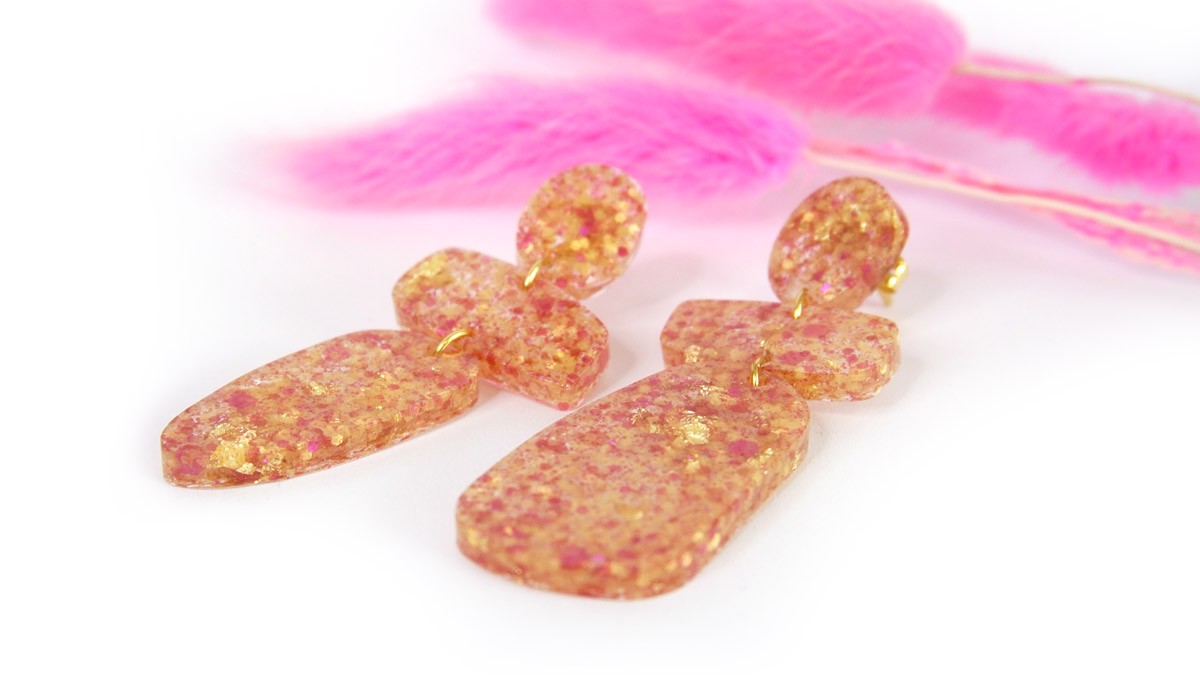 Esquema Pendientes de resina epoxi y purpurina