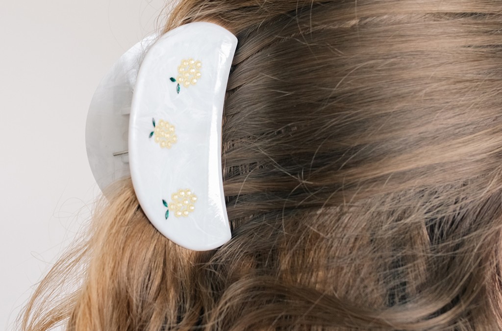 Pinzas para el pelo de conchas y frutas de verano con strass PureCrystal : Paso 4