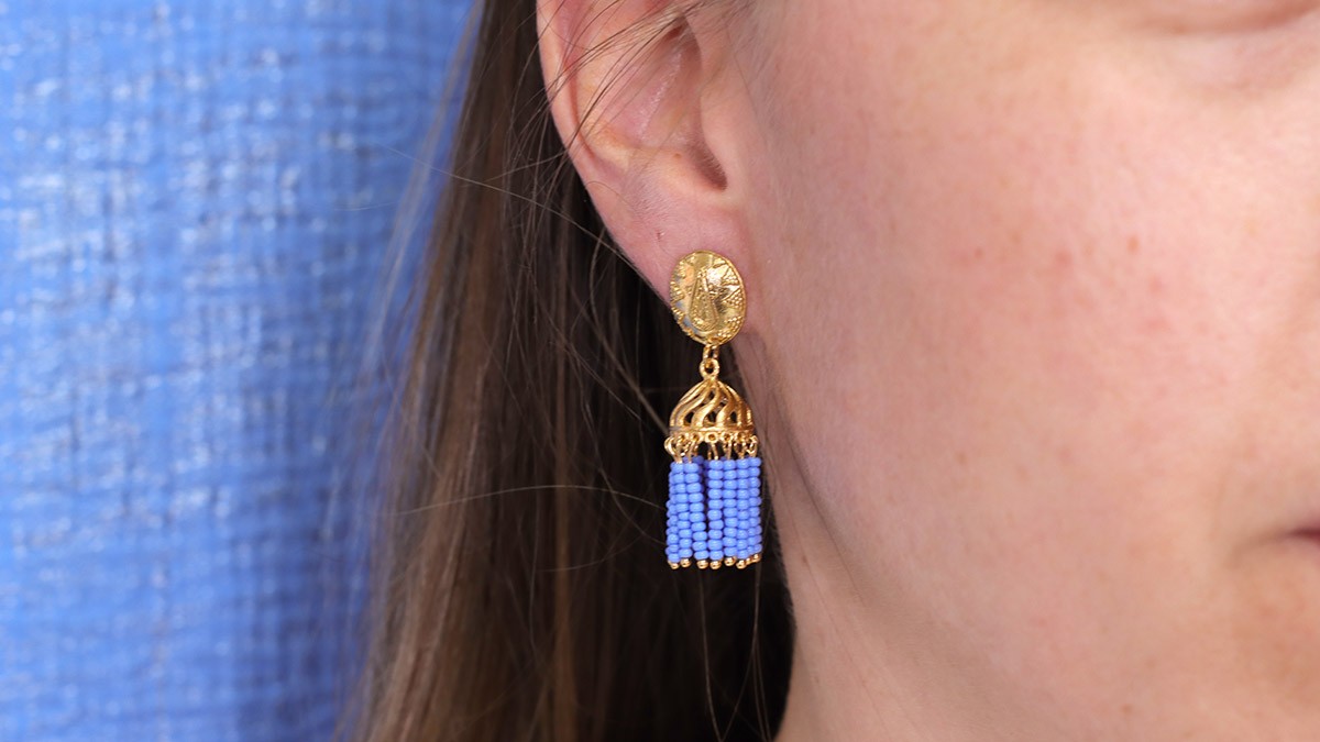 Esquema Pendientes colgantes indios Coupoles Jhumka