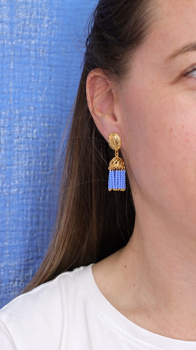 Esquema Pendientes colgantes indios Coupoles Jhumka