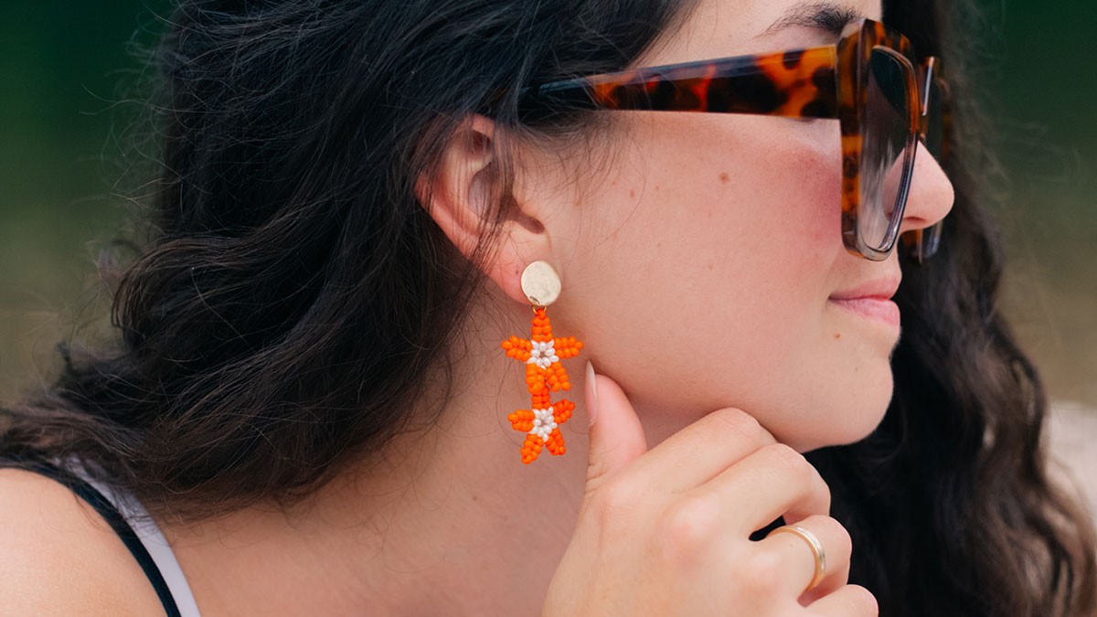 Pendientes colgantes de estrella de mar