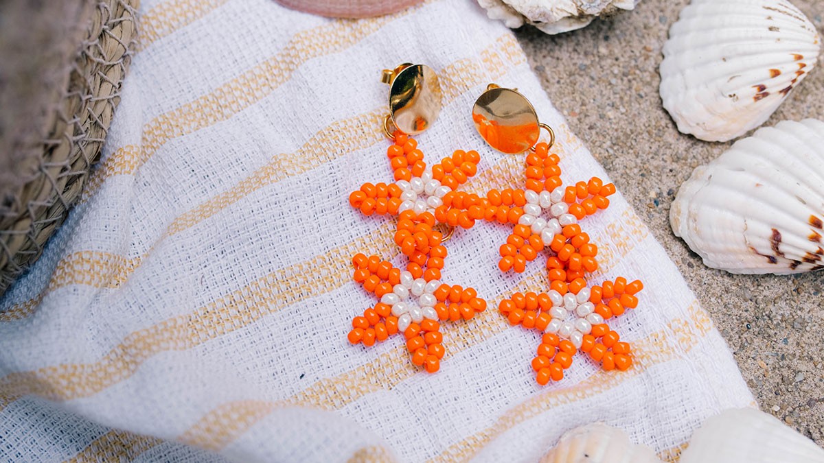 Esquema Pendientes colgantes de estrella de mar