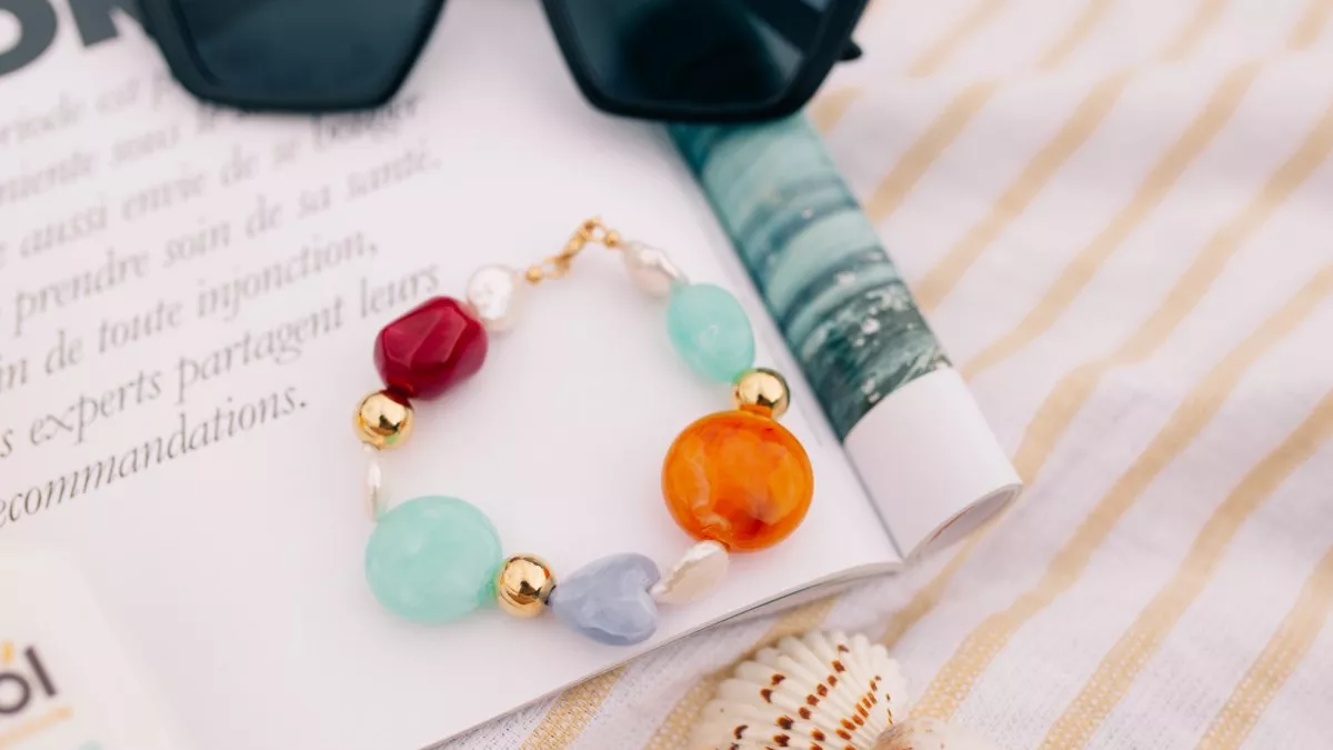 Pulsera vintage con mezcla de perlas Pulsera vintage con mezcla de perlas