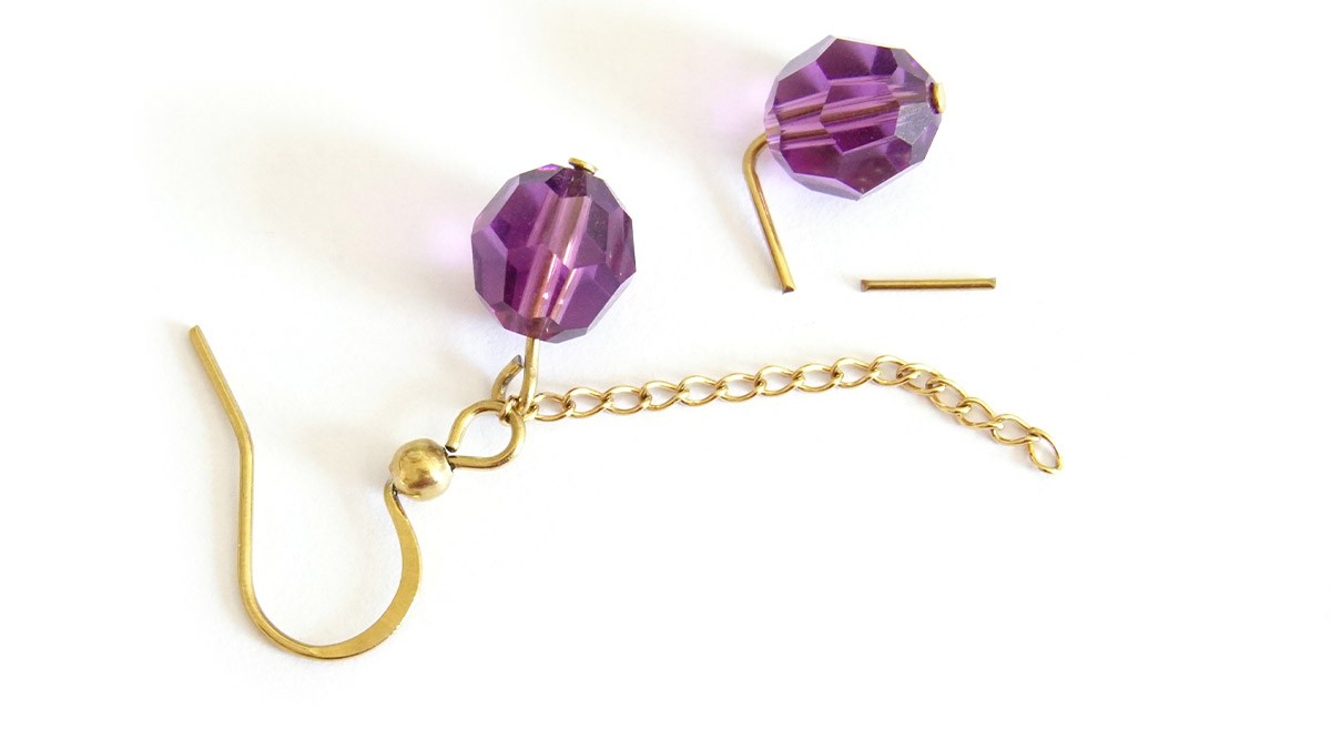 Pendientes racimo de uvas : Paso 2