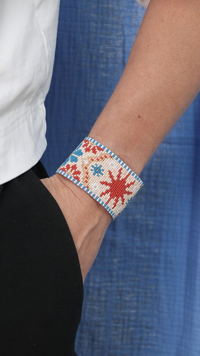 Bracelet tissage Miyuki Soleil au métier à tisser