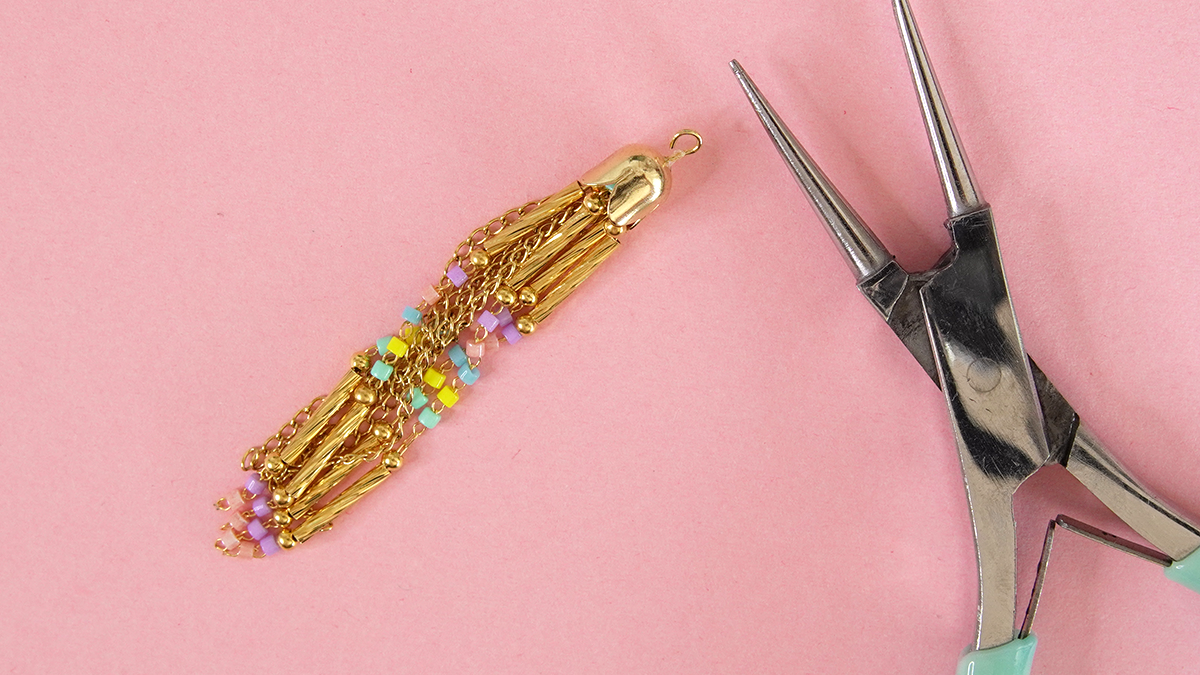 Pendientes colgantes con cadenas de colores pastel : Paso 5 Pendientes colgantes con cadenas de colores pastel : Paso 5