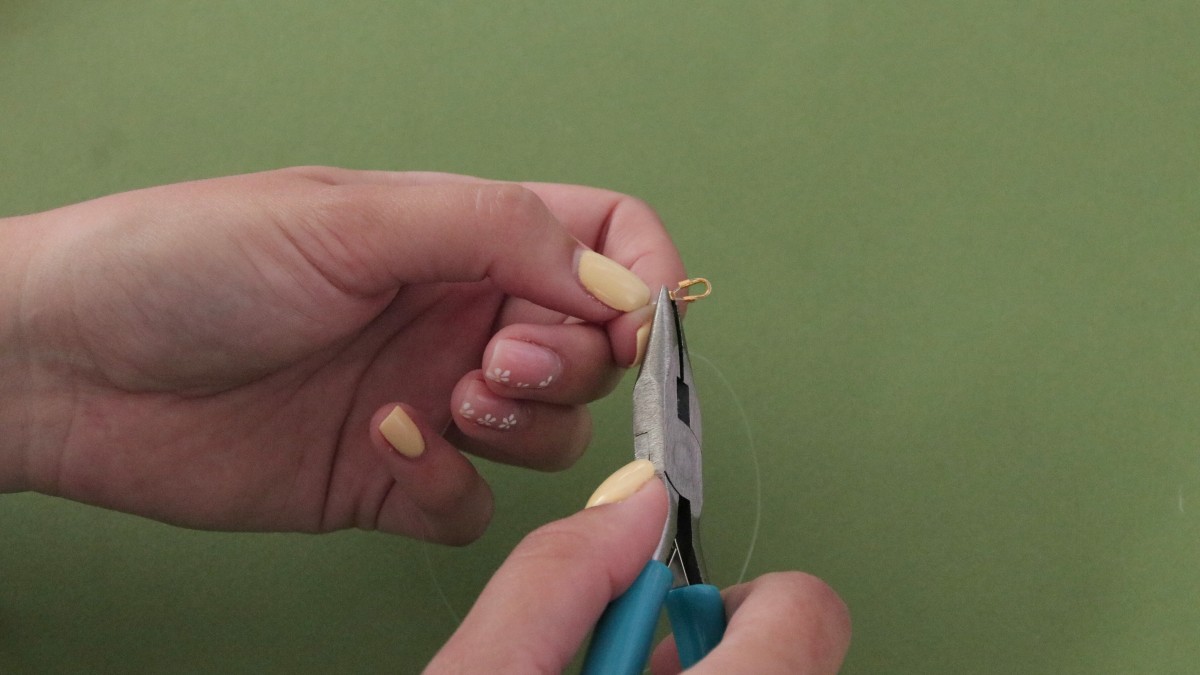 Pulseras finas de piedra natural rosa : Paso 1 Pulseras finas de piedra natural rosa : Paso 1