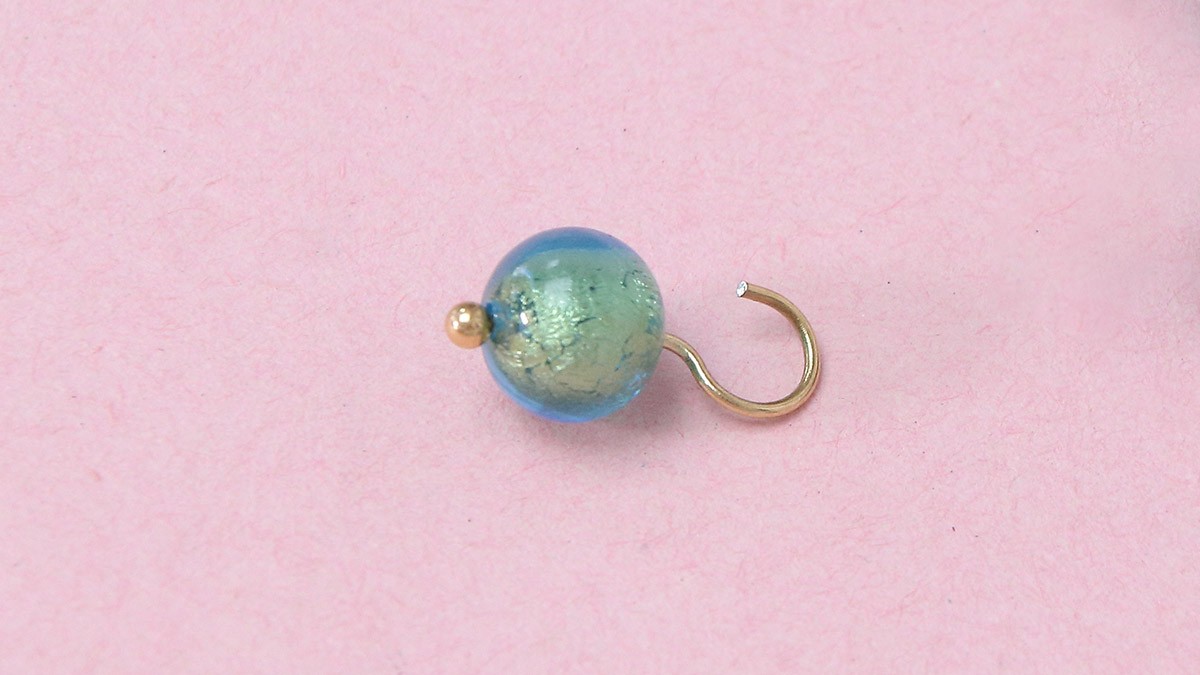 Criollas con perlas de Murano y Aventurina : Paso 2