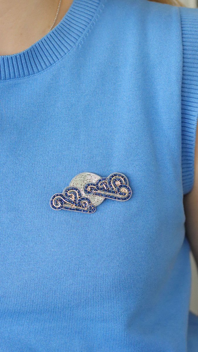 Esquema Broche de joyería Misty Moon con Cannetille e hilo Kreinik Esquema Broche de joyería Misty Moon con Cannetille e hilo Kreinik