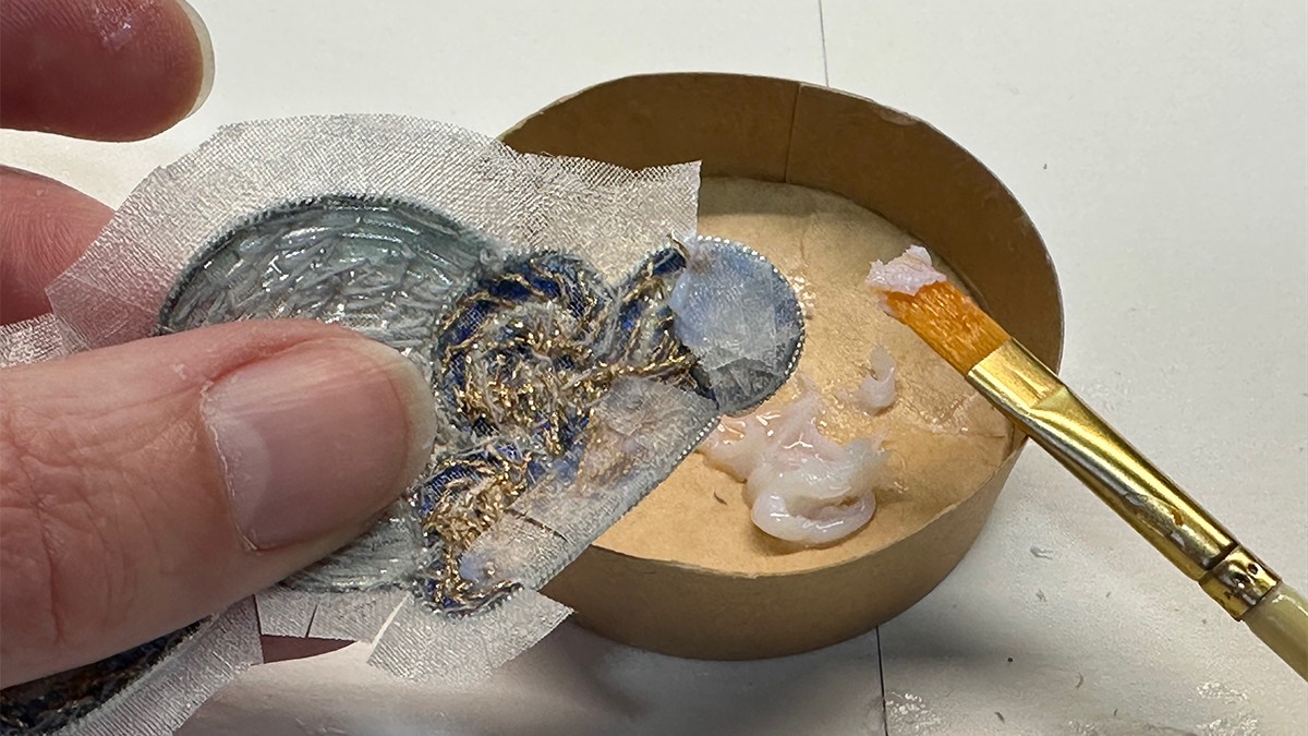 Broche de joyería Misty Moon con Cannetille e hilo Kreinik : Paso 13 Broche de joyería Misty Moon con Cannetille e hilo Kreinik : Paso 13